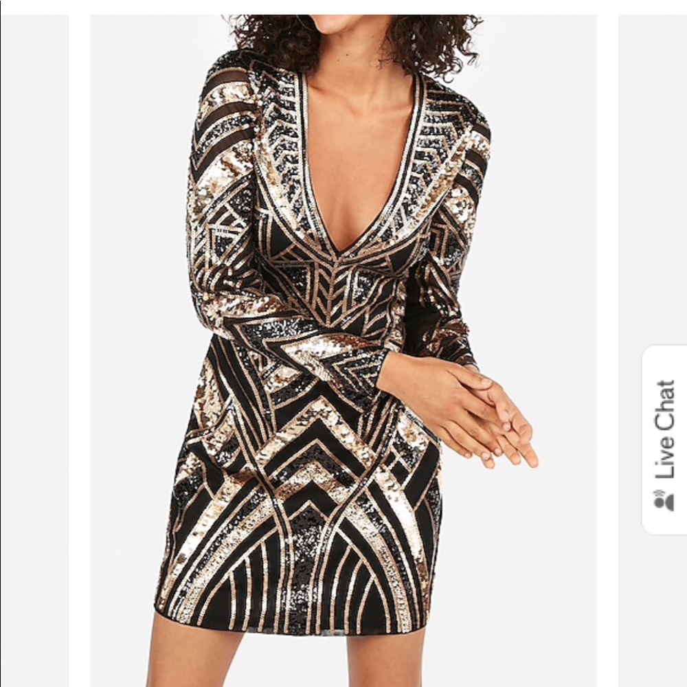 Express sequin mini dress